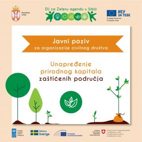 APPLICATIONS DEADLINE FOR PUBLIC CALL FOR CIVIL SOCIETY ORGANIZATIONS FOR THE IMPROVEMENT OF NATURAL VALUES IN PROTECTED AREAS EXTENDED 